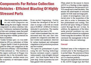 Components For Refuse Collection Vehicles - Efficient Blasting Of Highly Stressed Parts