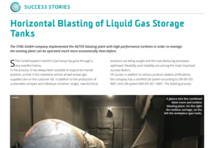 Horizontal Blasting of Liquid Gas Storage Tanks