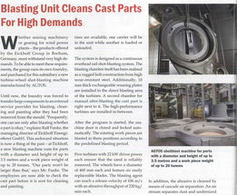Blasting Unit Cleans Cast Parts For High Demands