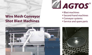 Wire mesh conveyor shot blast machines