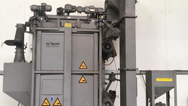 Overhead conveyor blast machine 180919 AGTOS