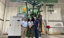 Overhead conveyor shot blast machine for Peddinghaus