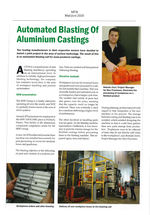Automated blasting of aluminium castings