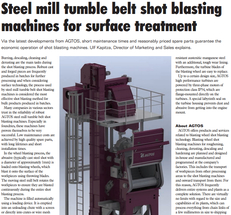 Steel mill tumble belt shot blasting machines for surface treatment