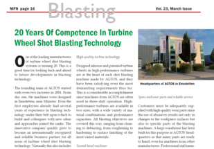 20 years of Competence in Turbine Wheel Shot Blasting Technology