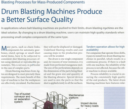 Drum Blasting Machines Produce a Better Surface Quality
