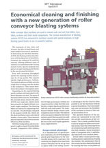 Economical cleaning and finfishing with a new generation of roller conveyor blasting systems