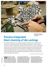Process-integrated blast cleaning of die castings